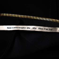 Pre Owned Roland Mouret Black Crepe Slit Detail Paneled Maxi Skirt S