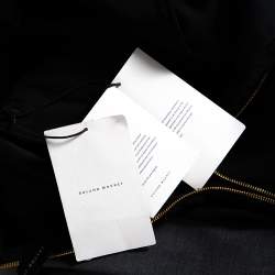 Pre Owned Roland Mouret Black Crepe Slit Detail Paneled Maxi Skirt S