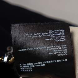 Pre Owned Roland Mouret Bicolor Crepe & Sateen Front Slit Detail Devey Strapless Gown M