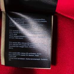 Pre Owned Roland Mouret Burgundy Sateen Draped Detail Addover Strapless Gown M