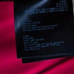 Pre Owned Roland Mouret Burgundy Sateen Draped Detail Addover Strapless Gown M