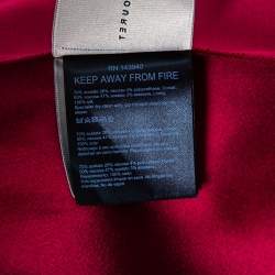 Pre Owned Roland Mouret Burgundy Sateen Draped Detail Addover Strapless Gown M