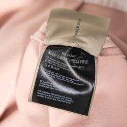 Pre Owned Roland Mouret Pink Crepe Asymmetric Neck Detail Midi Dress M