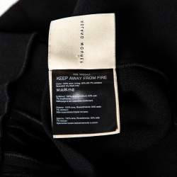 Roland Mouret Black Crepe Asymmetrical Neck Detailed Midi Dress S