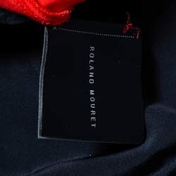 Pre Owned Roland Mouret Orange Crepe One Shoulder Colston Jumpsuit S