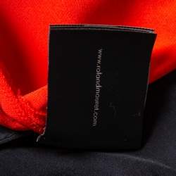 Pre Owned Roland Mouret Orange Crepe One Shoulder Colston Jumpsuit S