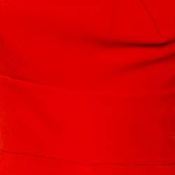 Pre Owned Roland Mouret Orange Crepe One Shoulder Colston Jumpsuit S