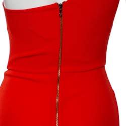 Pre Owned Roland Mouret Orange Crepe One Shoulder Colston Jumpsuit S