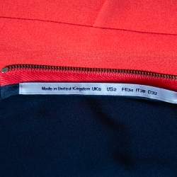 Pre Owned Roland Mouret Orange Crepe One Shoulder Colston Jumpsuit S