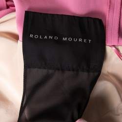 Roland Mouret Pink Crepe One Shoulder Amaral Dress M