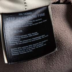 Pre Owned Roland Mouret Taupe Crepe Overlay Detailed Midi Dress L