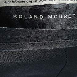 Pre Owned Roland Mouret Black Crepe Pencil Skirt M
