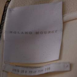 Pre Owned Roland Mouret Cream Wool One-Shoulder Midi Dress M