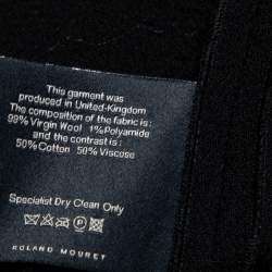 Pre Owned Roland Mouret Black Wool Peplum Hem Detail Dress M