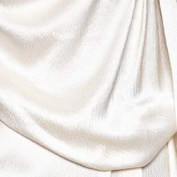 Pre Owned Roland Mouret Cream Textured Silk Draped Maxi Dress M