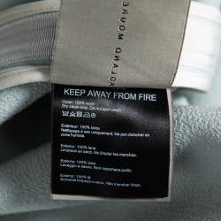 Pre Owned Roland Mouret Mint Green Wool Back Ruffle Detailed Top Skirt Suits M