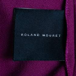 Pre Owned Roland Mouret Purple Crepe Midi Dress M