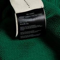 Pre Owned Roland Mouret Green Textured Silk Draped Side Slit Dresses S