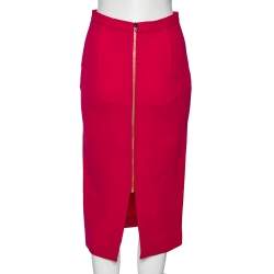Pre Owned Roland Mouret Limited Edition Pink Wool Crepe Arreton Pencil Skirt M