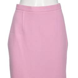 Pre Owned Roland Mouret Lilac Wool Crepe Pencil Skirt M