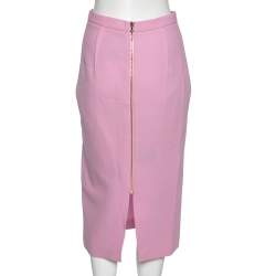 Pre Owned Roland Mouret Lilac Wool Crepe Pencil Skirt M