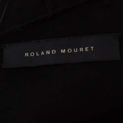 Pre Owned Roland Mouret Black Knit Off-Shoulder Long Sleeve Top S