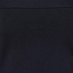 Pre Owned Roland Mouret Black Knit Off-Shoulder Long Sleeve Top S