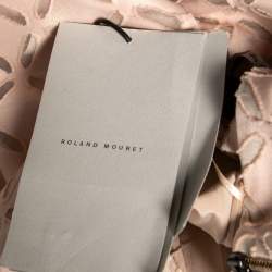 Pre Owned Roland Mouret Pearl Pink Laser Cut High Waist Kelston Shorts S