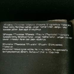 Pre Owned Roland Mouret Black Textured Cotton & Crepe Knee Length Skirt M