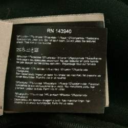 Pre Owned Roland Mouret Black Textured Cotton & Crepe Knee Length Skirt M