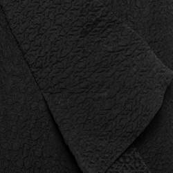 Pre Owned Roland Mouret Black Textured Cotton & Crepe Knee Length Skirt M