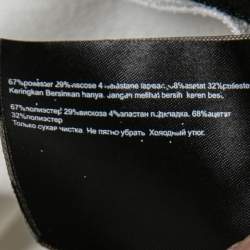 Pre Owned Roland Mouret Color Block Crepe Midi Skirt M