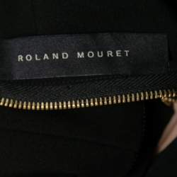 Pre Owned Roland Mouret Color Block Crepe Midi Skirt M