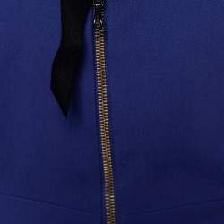 Pre Owned Roland Mouret Blue Cady Sheath Dress L
