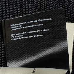Roland Mouret Black/White Knit Off-Shoulder Top L