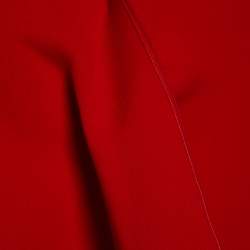Roland Mouret Red Wool Asymmetric Draped Eugene Top M