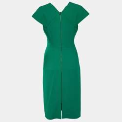 Pre Owned Roland Mouret for Selfridges Limited Edition Green Crepe Cocktail Dress M