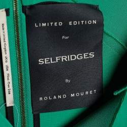 Pre Owned Roland Mouret for Selfridges Limited Edition Green Crepe Cocktail Dress M