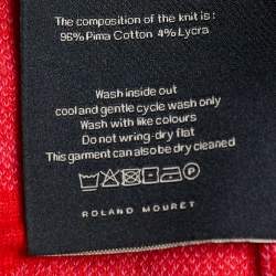 Pre Owned Roland Mouret Pink Cotton Knit Midi Skirt M