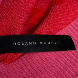 Pre Owned Roland Mouret Pink Cotton Knit Midi Skirt M