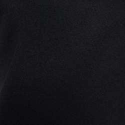 Pre Owned Roland Mouret Black Wool Asymmetric Draped Eugene Top L