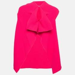 Pre Owned Roland Mouret Pink Wool Crepe Sleeveless Asymmetric Top M