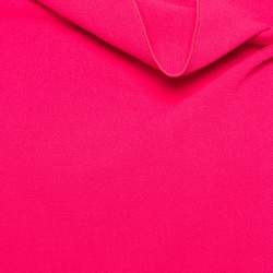 Pre Owned Roland Mouret Pink Wool Crepe Sleeveless Asymmetric Top M