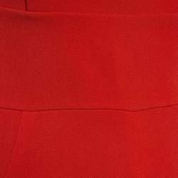 Pre Owned Roland Mouret Red Crepe Colston One Shoulder Jumpsuit S