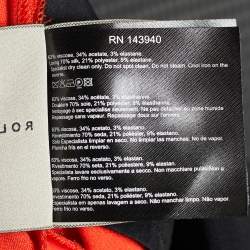 Pre Owned Roland Mouret Red Crepe Colston One Shoulder Jumpsuit S