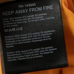 Pre Owned Roland Mouret Yellow Crepe Asymmetric Neck Top L