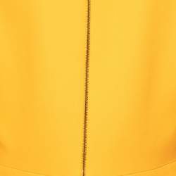 Pre Owned Roland Mouret Yellow Crepe Asymmetric Neck Top L