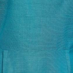 Pre Owned Roland Mouret Turquoise Blue Cotton & Wool Paneled Sheath Dress M