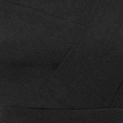 Pre Owned Roland Mouret Black Wool Peplum Hem Detail Midi Dress S