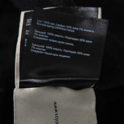 Pre Owned Roland Mouret Black Wool Peplum Hem Detail Midi Dress S